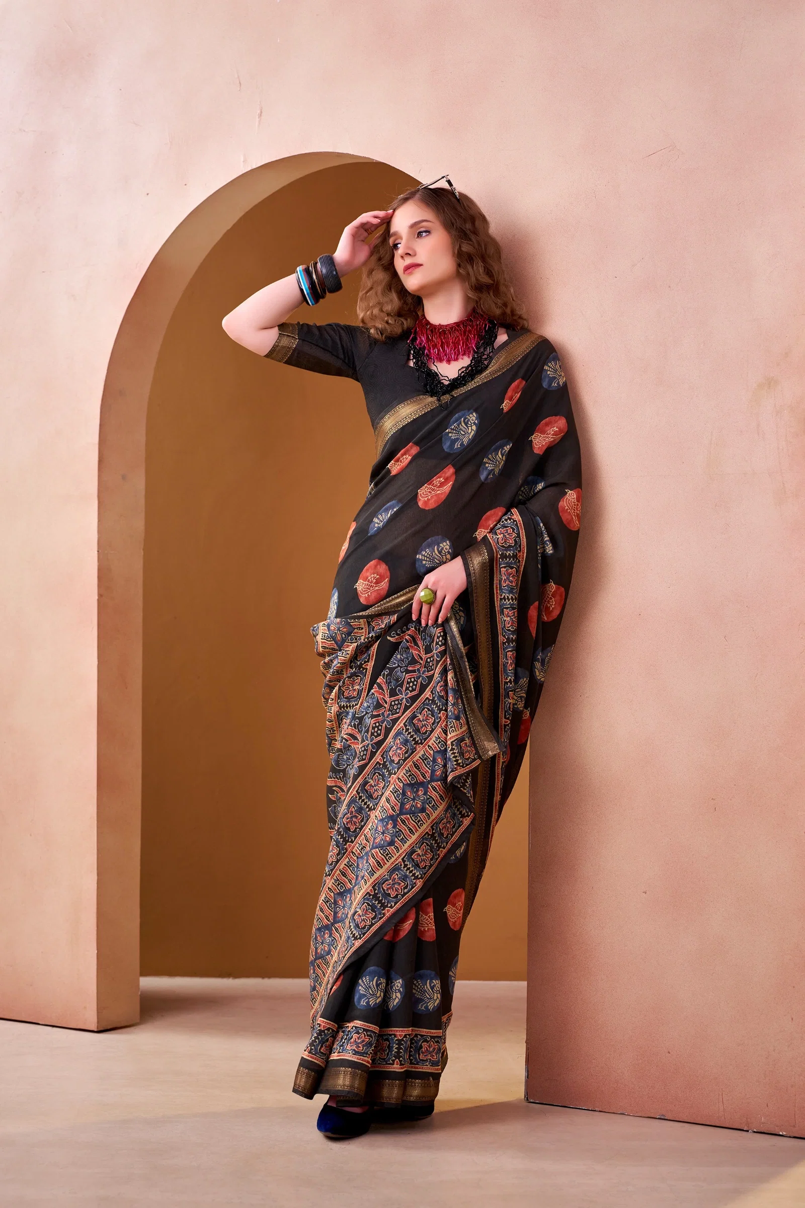 Lekha YF 7211 Pv Chanderi Printed Casual Wear Saree Collection