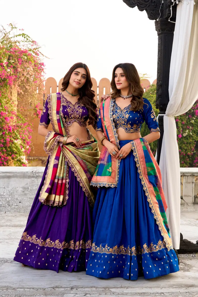Lekha YF 1202 Vichitra Silk Thread Embroidered Lehenga Choli Collection
