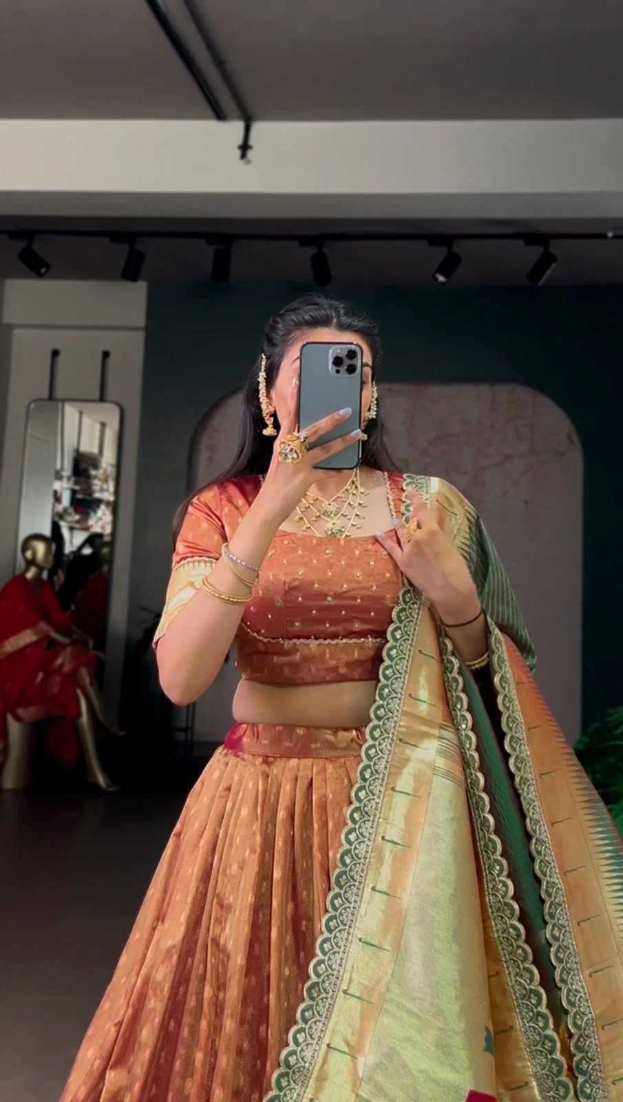 Lekha YF 2032 Shimmer Organza Zari Weaving Work Paithani Lehenga Choli Collection