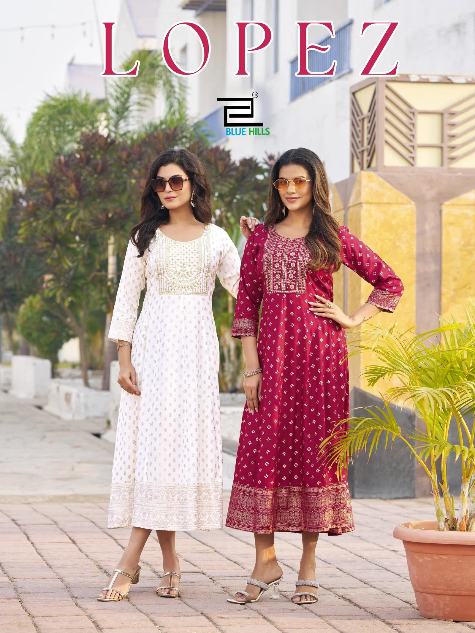 Blue Hills Lopez Rayon Embroidery Anarkali Concept Kurti Collection