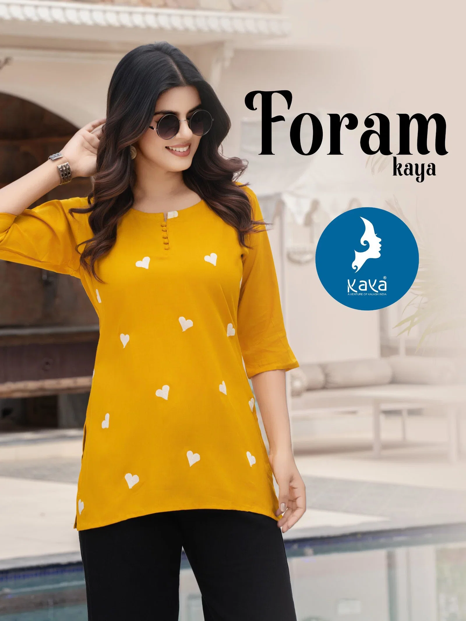 Kaya Foram Rayon Fancy Printed Short Top Collection