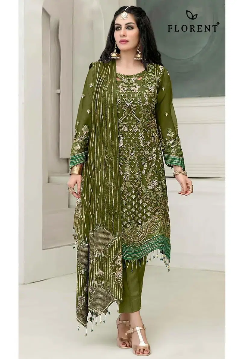 Florent 1063 A To E Chiffon With Emrboidered Salwar Kameez Collection