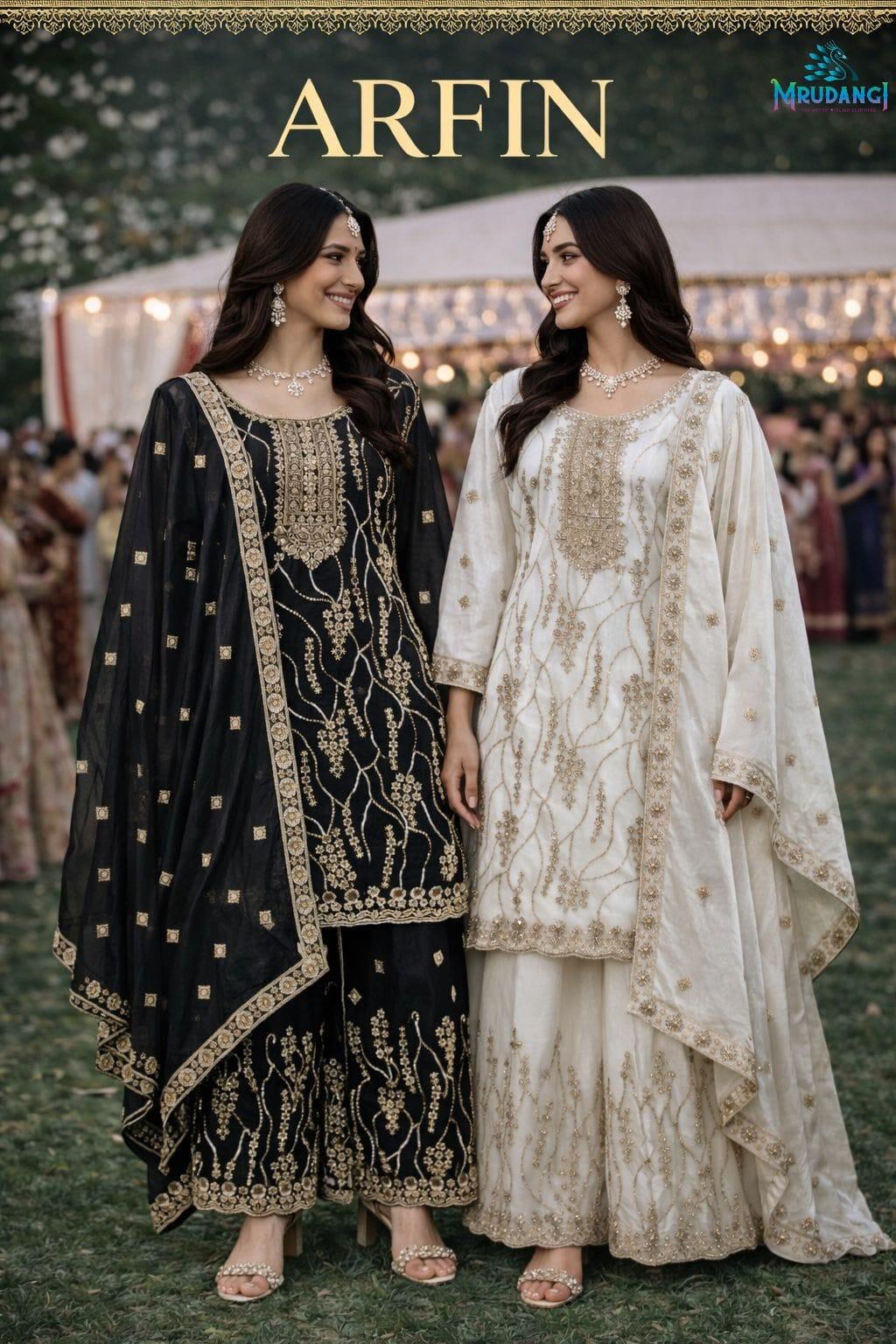 Mrudangi Arfin Fandy Silk Embroidered Salwar Kameez Collection