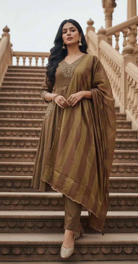 Navya Kurti 236 Party Wear Embroidery Worked Silk Blend Top with Pant and Dupatta Se