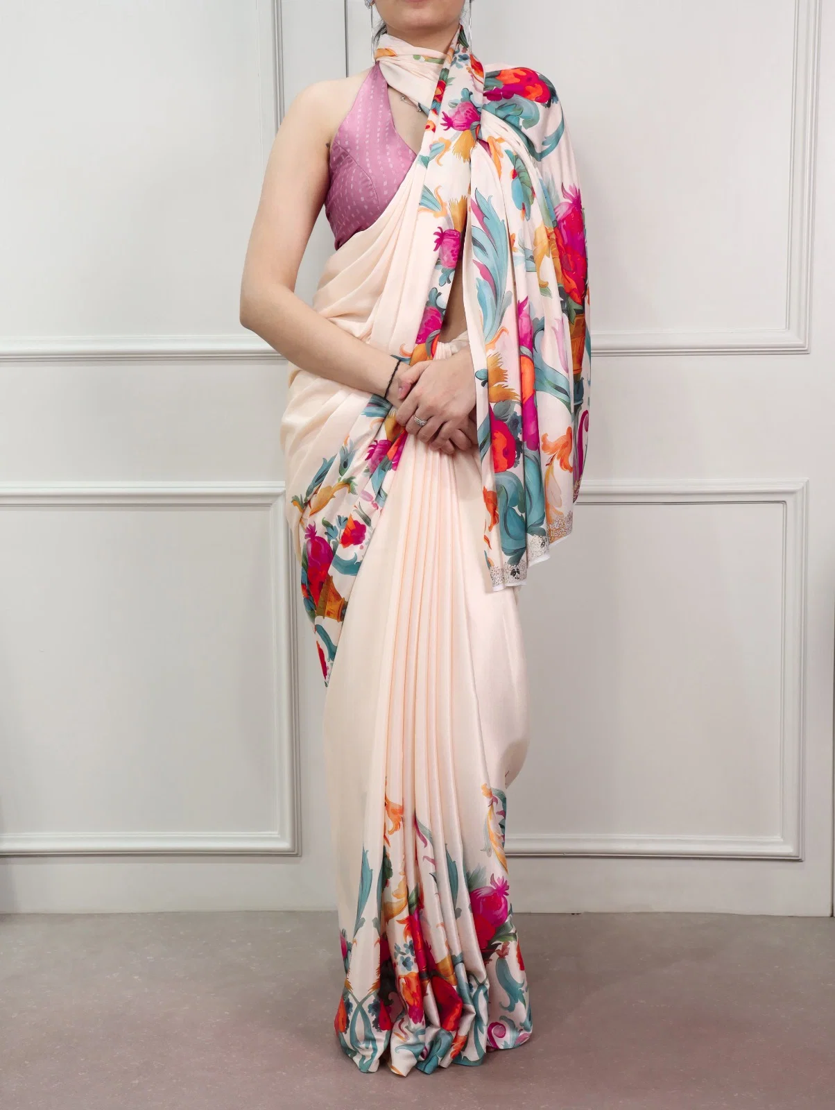 Lekha YF 7001 Satin Silk Printed Party Wear Saree Collection