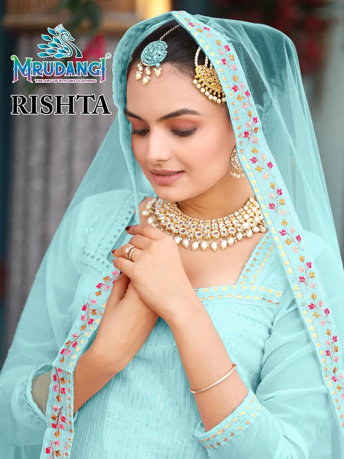 Mrudangi Rishta Georgette Embroidered Top Skirt With Dupatta