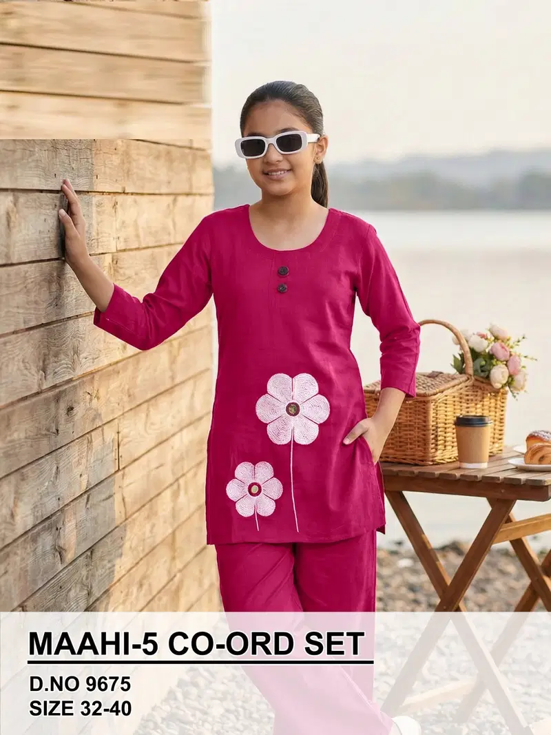 Maahi 9675 Vatican Silk Kids Wear Co Ord Set Collection