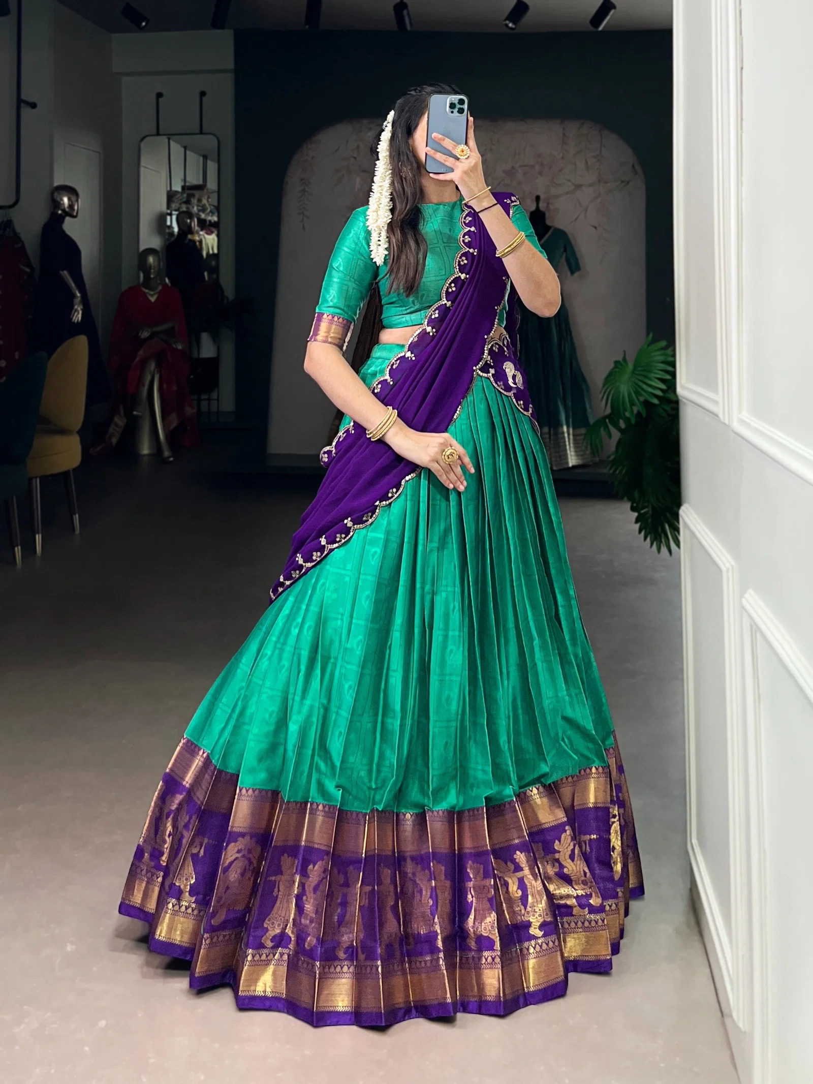 Lekha YF 2028 Poly Cotton Zari Weaving Traditional Lehenga Choli Collection