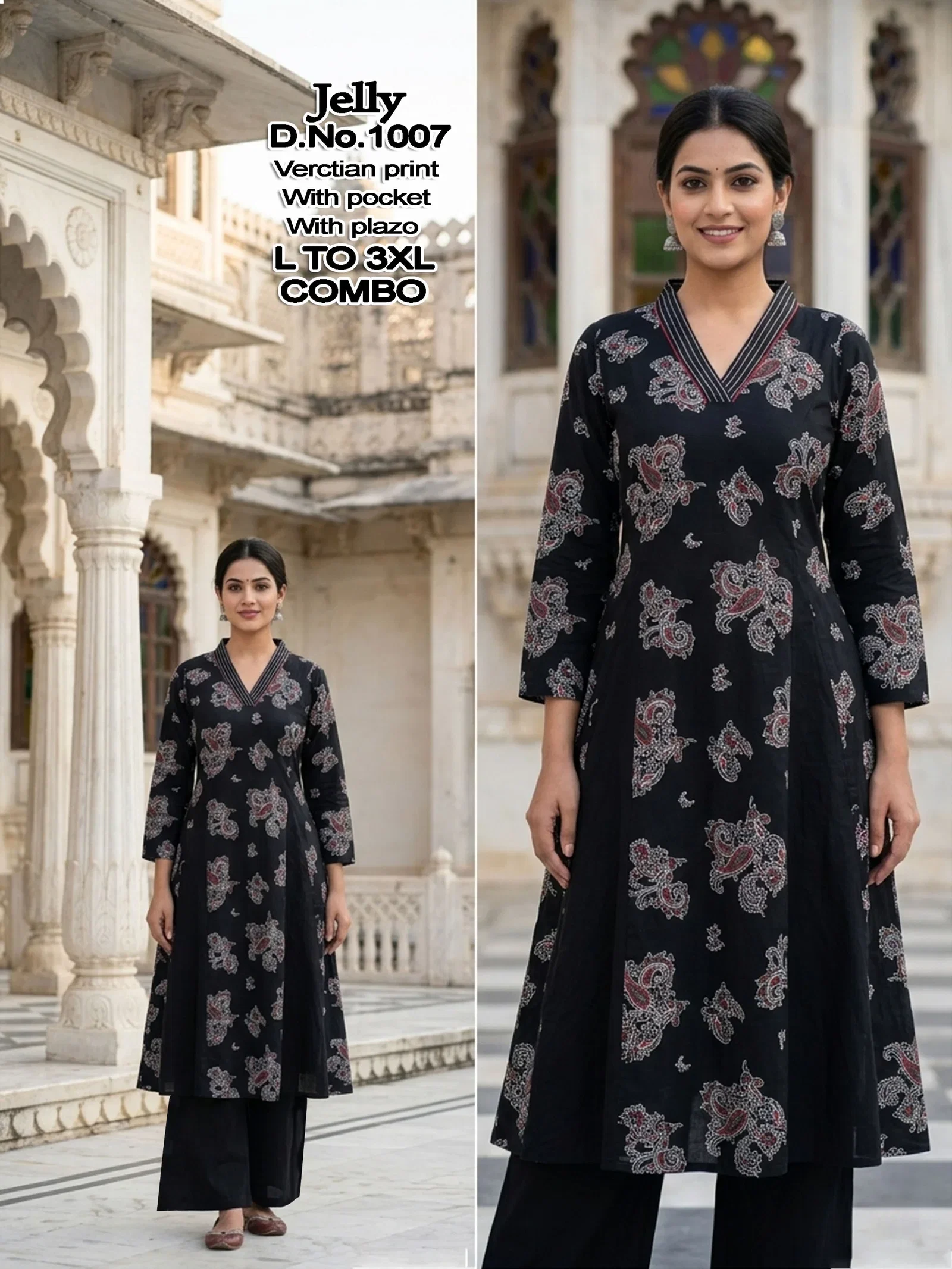 Jelly D No 1001 To 08 Vartican Printed Fancy Kurti With Bottom Collection