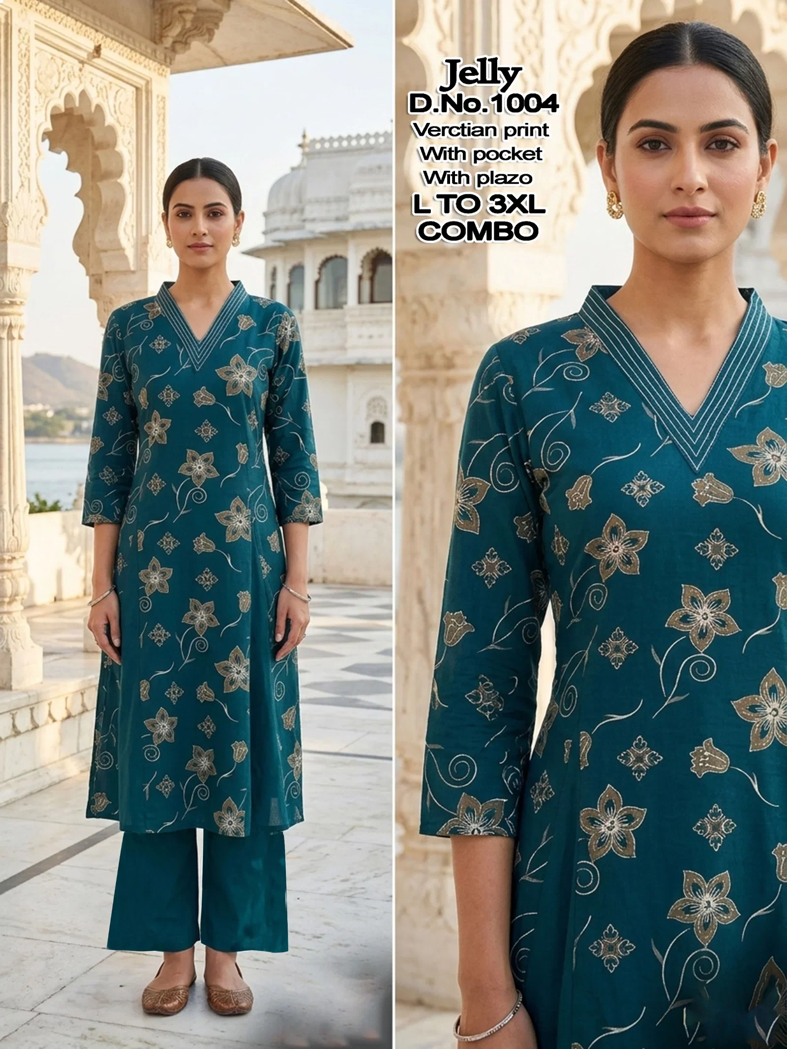 Jelly D No 1001 To 08 Vartican Printed Fancy Kurti With Bottom Collection