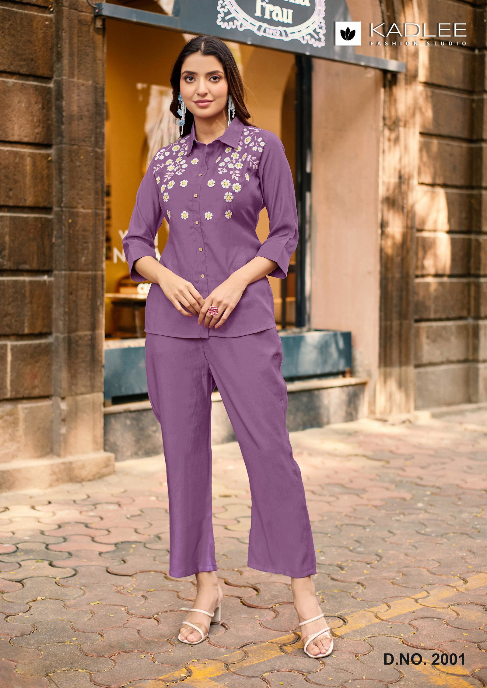 Kadlee Martina Viscose Weaving Thread Worked Co Ord Set Collection