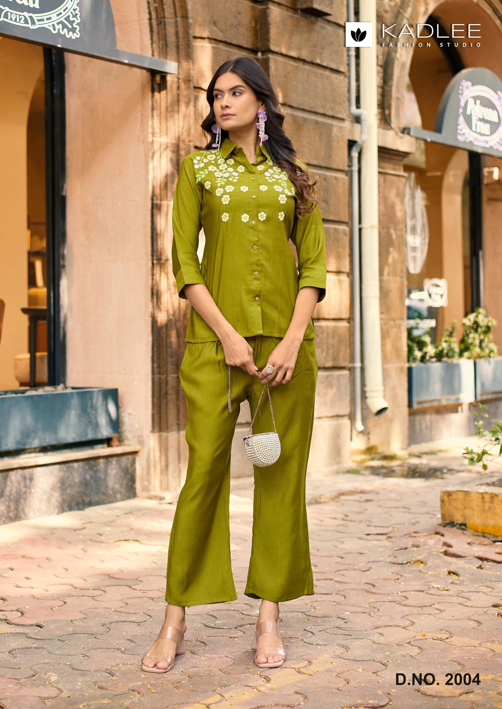 Kadlee Martina Viscose Weaving Thread Worked Co Ord Set Collection