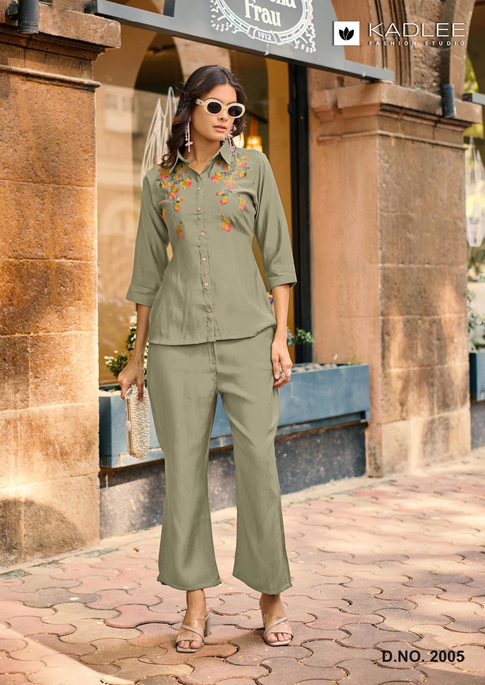 Kadlee Martina Viscose Weaving Thread Worked Co Ord Set Collection