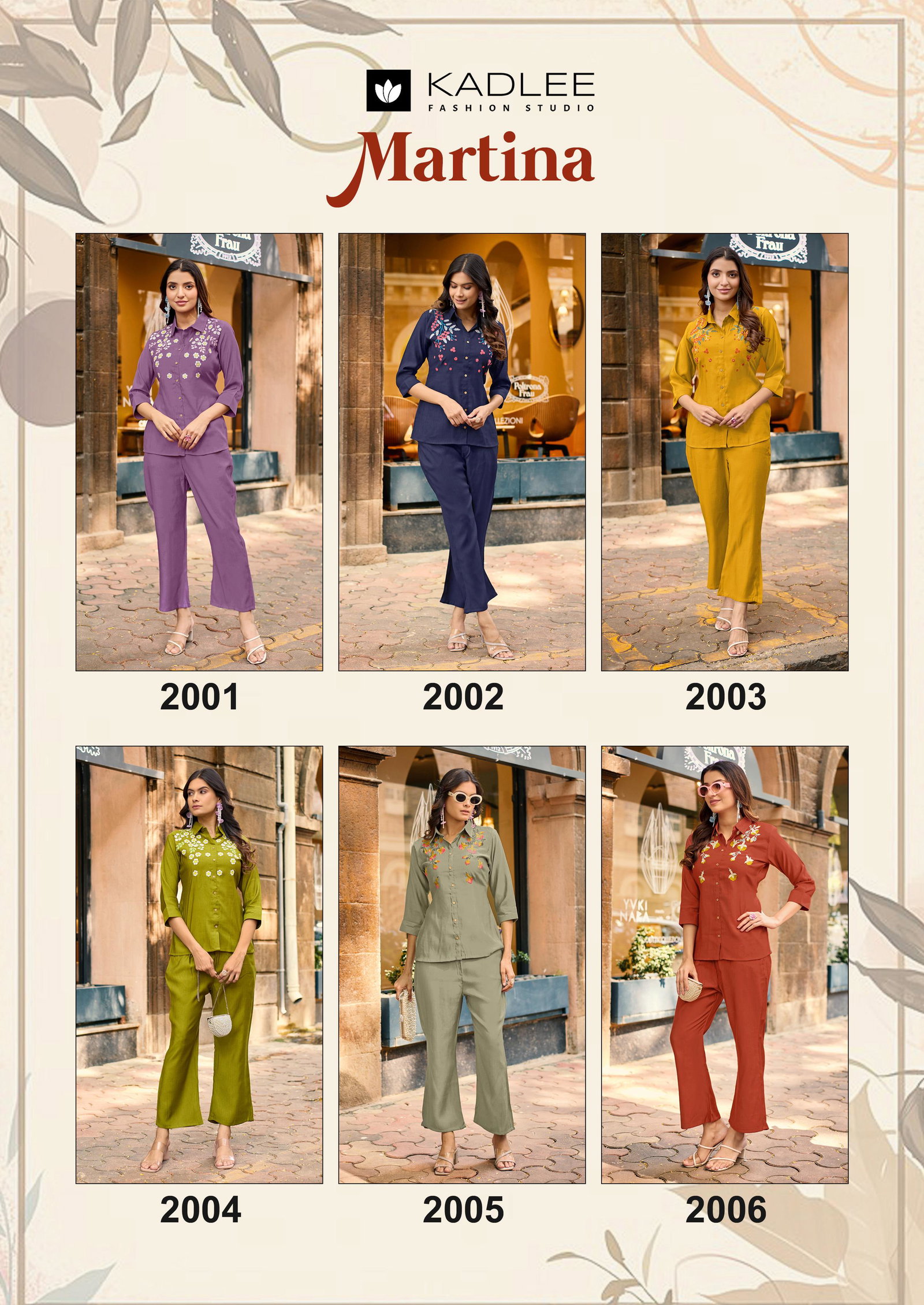 Kadlee Martina Viscose Weaving Thread Worked Co Ord Set Collection