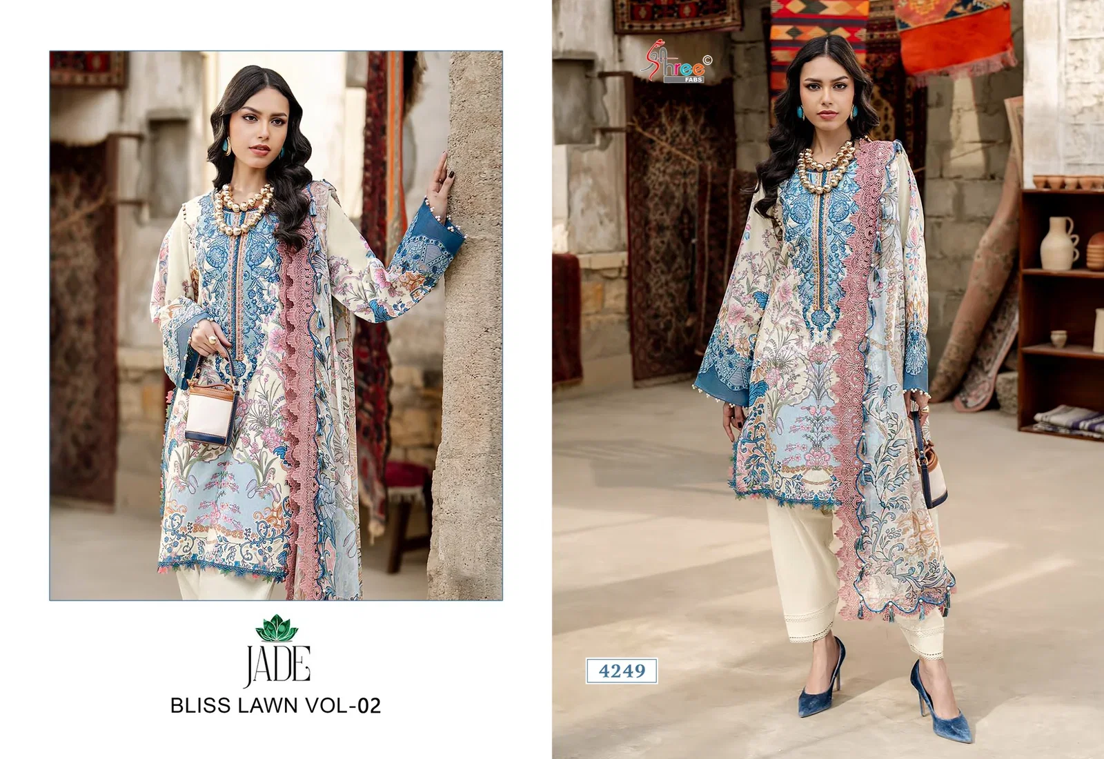 Shree Jade Bliss Lawn Vol 2 Cotton Dupatta Cotton Printed Salwar Kameez