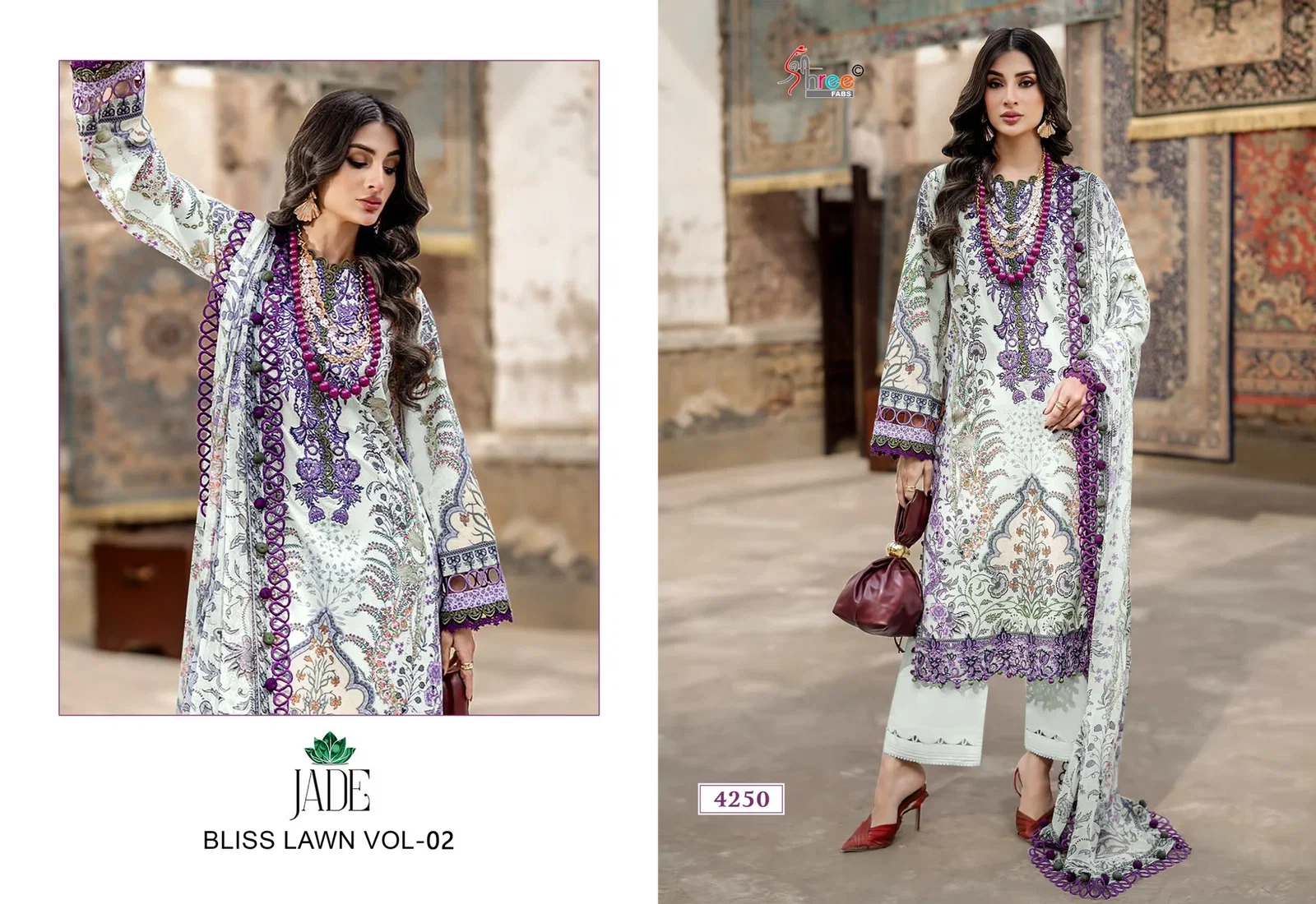 Shree Jade Bliss Lawn Vol 2 Cotton Dupatta Cotton Printed Salwar Kameez