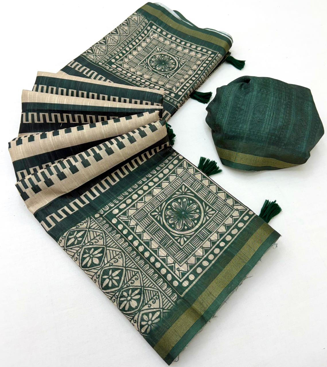 Rajyog Rishika Cotton Silk Fancy Printed Saree Collection