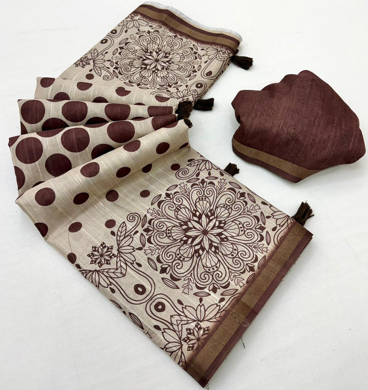 Rajyog Rishika Cotton Silk Fancy Printed Saree Collection