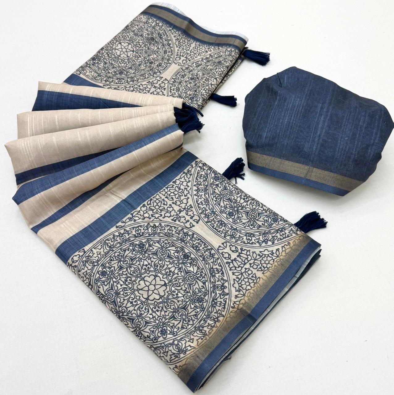 Rajyog Rishika Cotton Silk Fancy Printed Saree Collection
