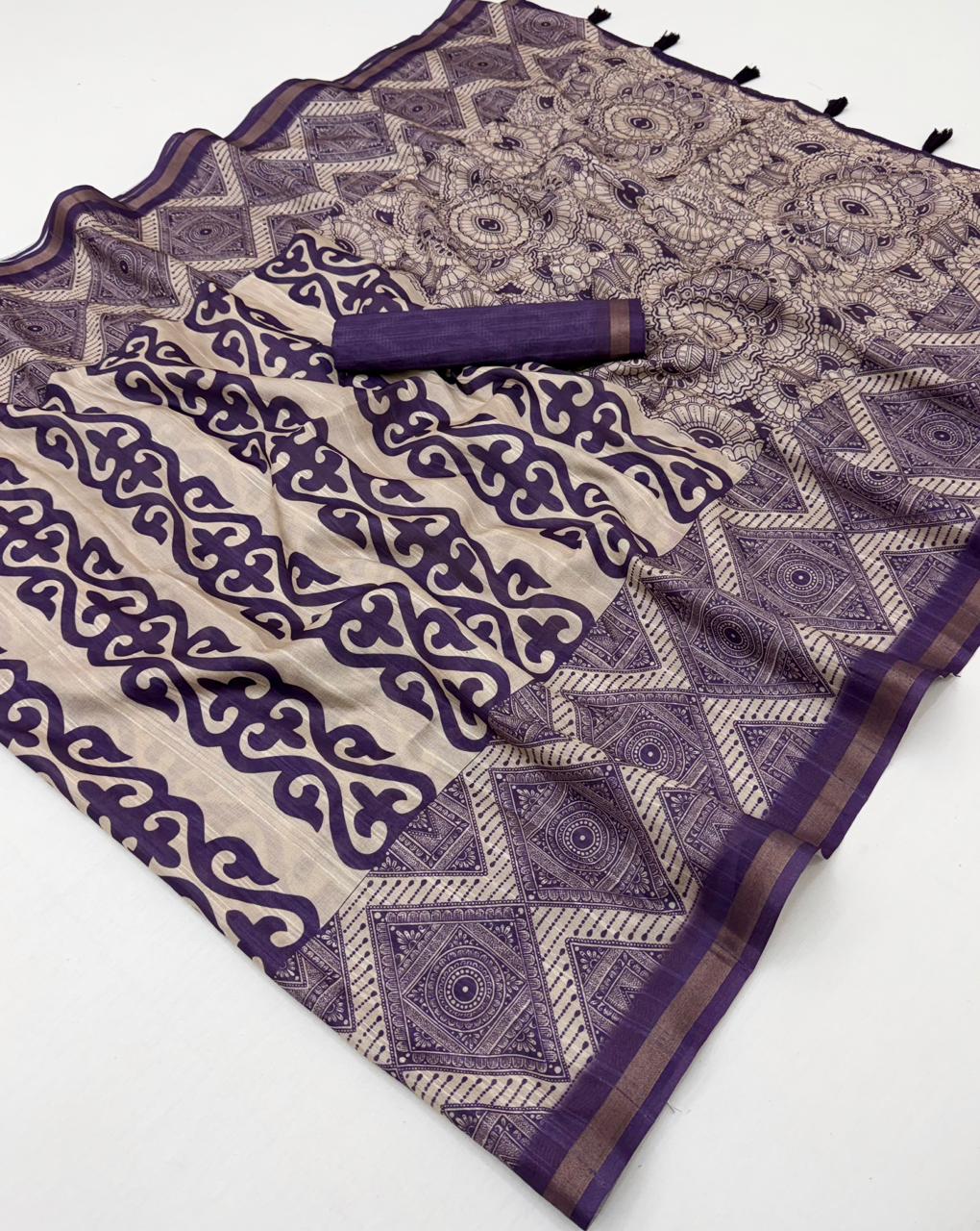 Rajyog Rishika Cotton Silk Fancy Printed Saree Collection