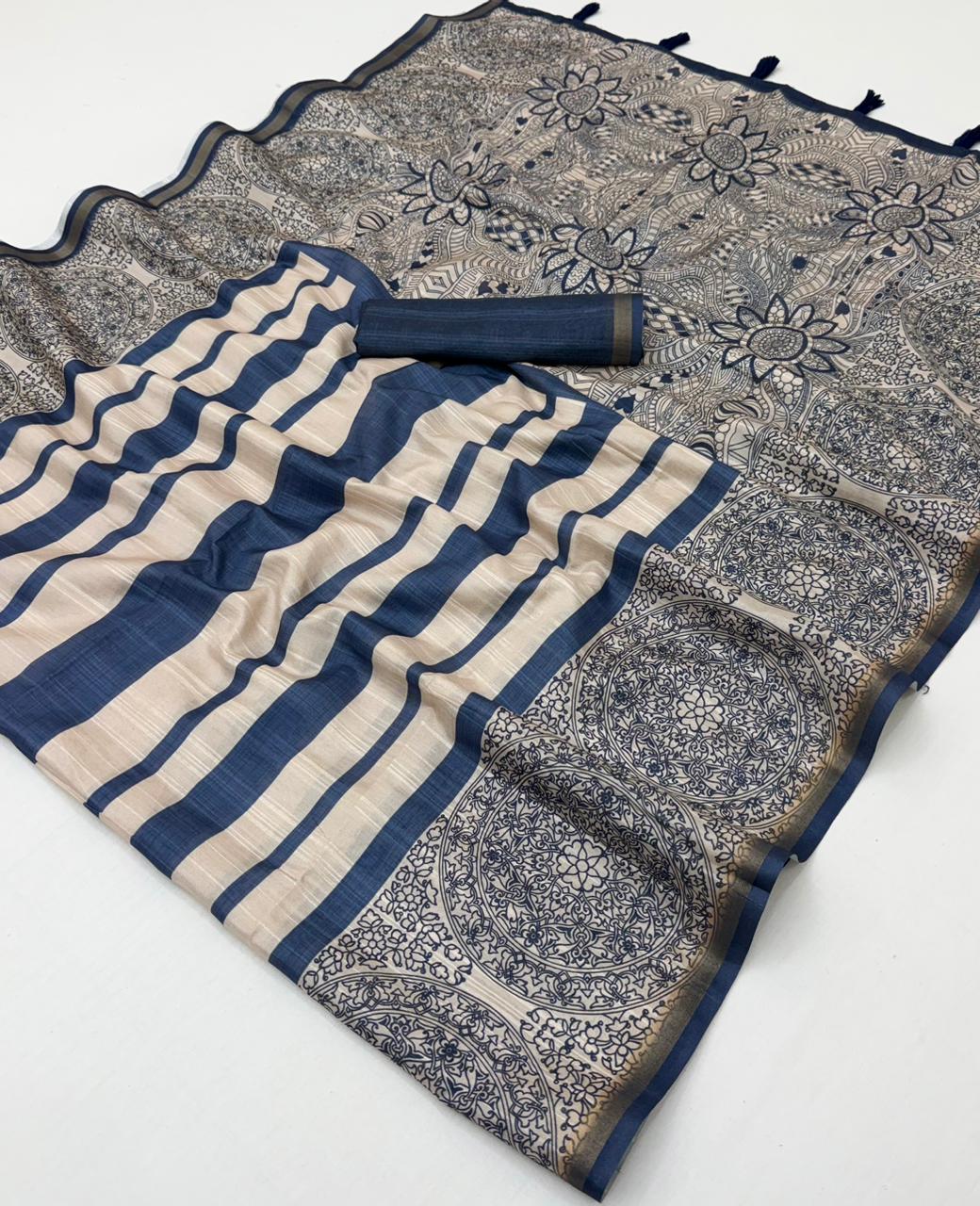 Rajyog Rishika Cotton Silk Fancy Printed Saree Collection