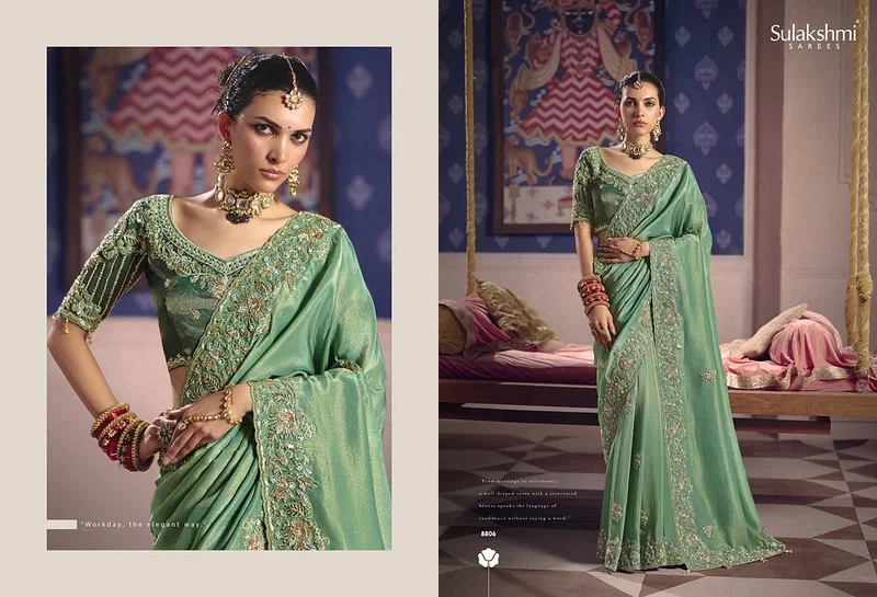 Sulakshmi Tarang Viscose Zari Tissue Designer Saree