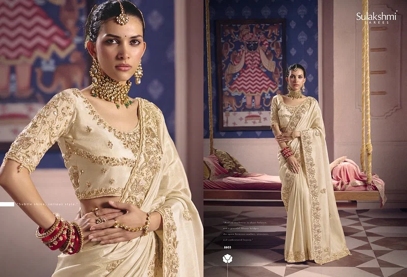 Sulakshmi Tarang Viscose Zari Tissue Designer Saree