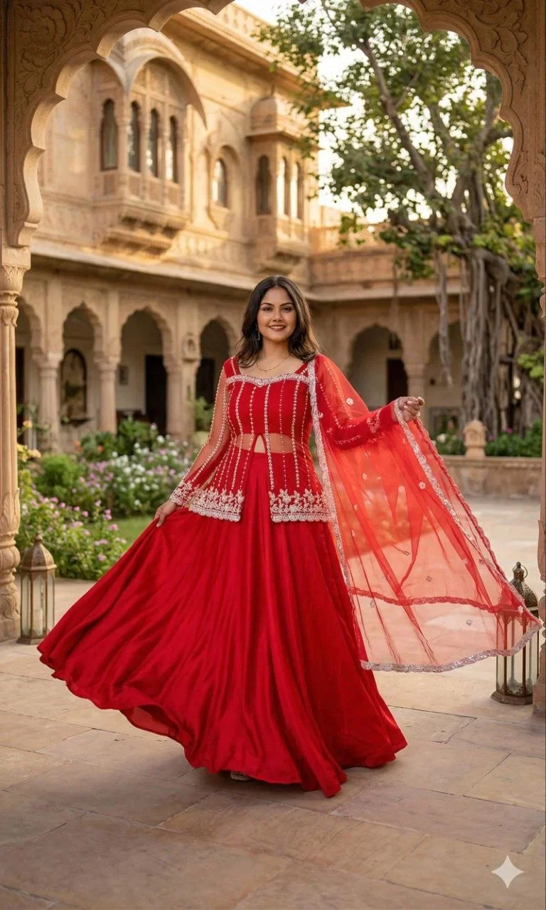 Bt 7151 Rangoli Silk Party Wear Designer Koti With Lehenga Collection