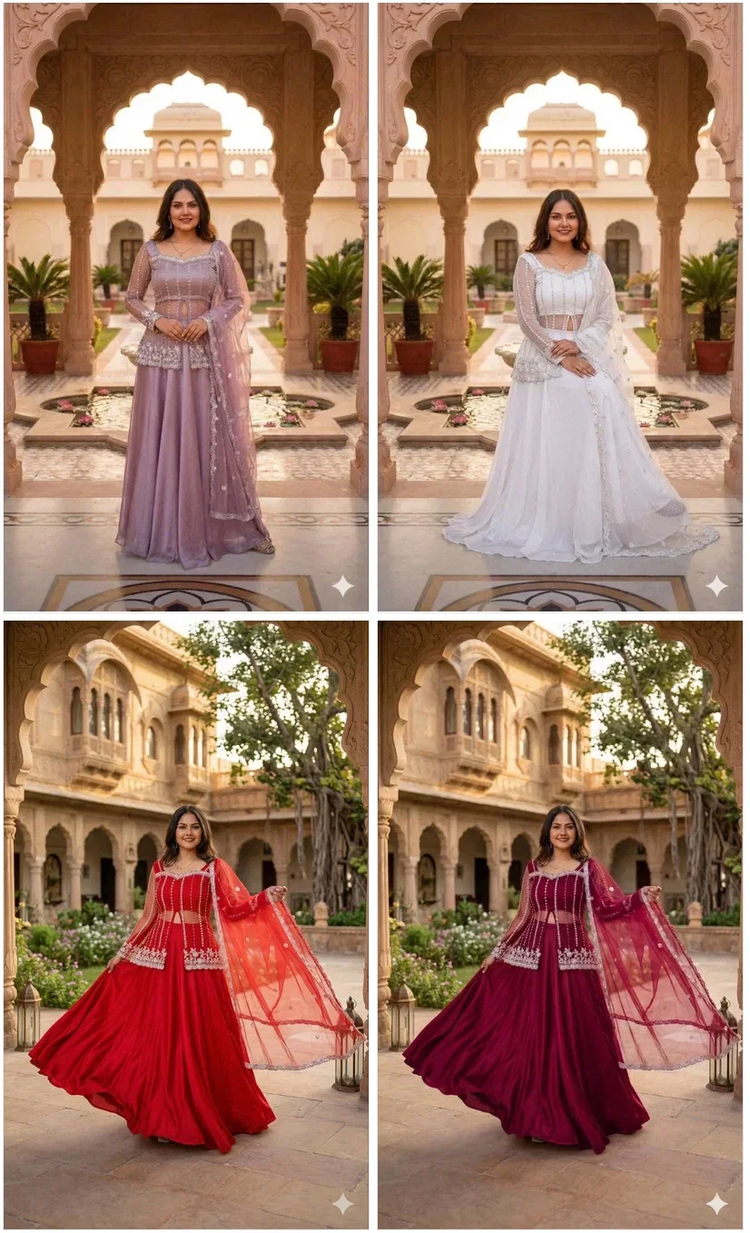 Bt 7151 Rangoli Silk Party Wear Designer Koti With Lehenga Collection