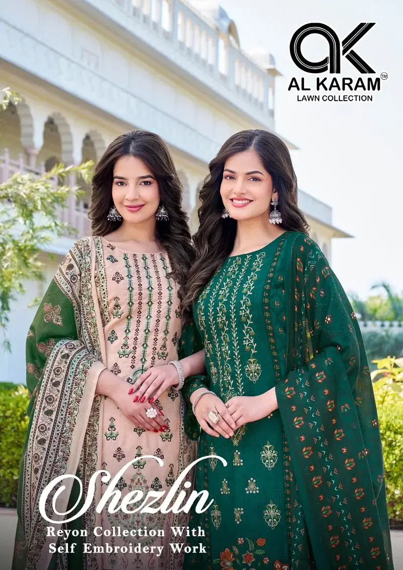 Al Karam Shezlin Vol 1 Rayon Cotton Printed Fancy Dress Matertial