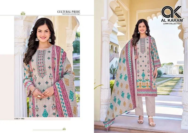 Al Karam Shezlin Vol 1 Rayon Cotton Printed Fancy Dress Matertial
