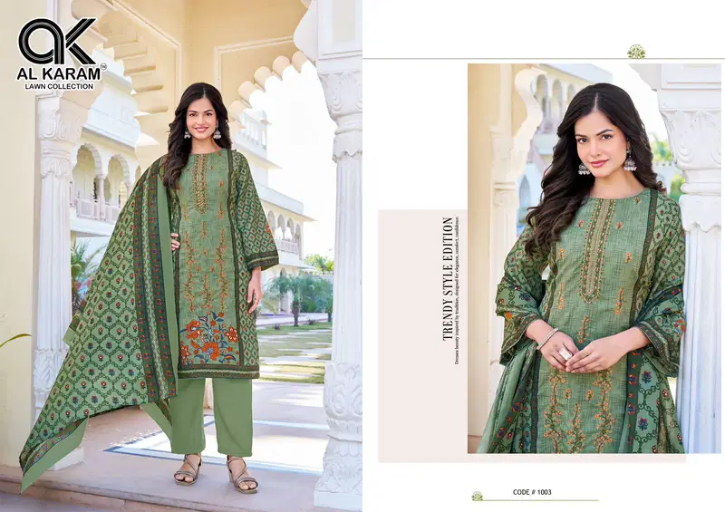Al Karam Shezlin Vol 1 Rayon Cotton Printed Fancy Dress Matertial
