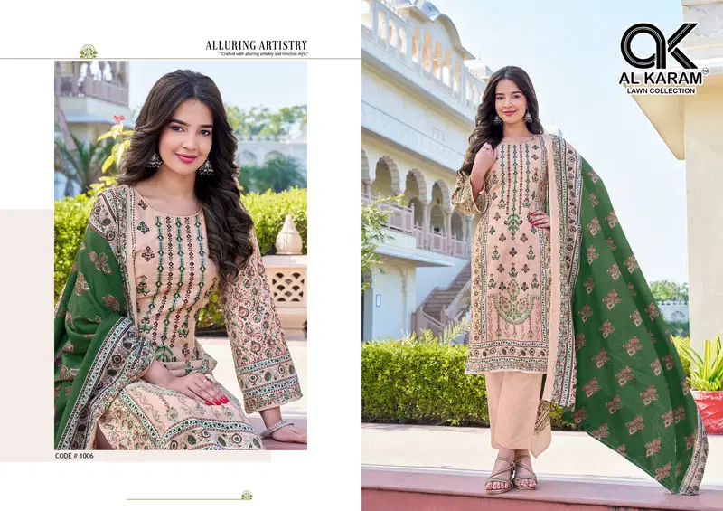 Al Karam Shezlin Vol 1 Rayon Cotton Printed Fancy Dress Matertial