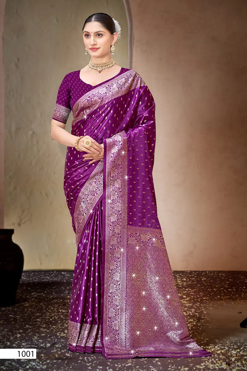 Saroj Malini Satin Saroski Vol 2 Satin Silk Saree Collection