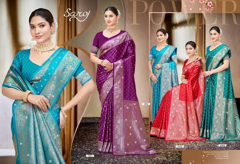 Saroj Malini Satin Saroski Vol 2 Satin Silk Saree Collection