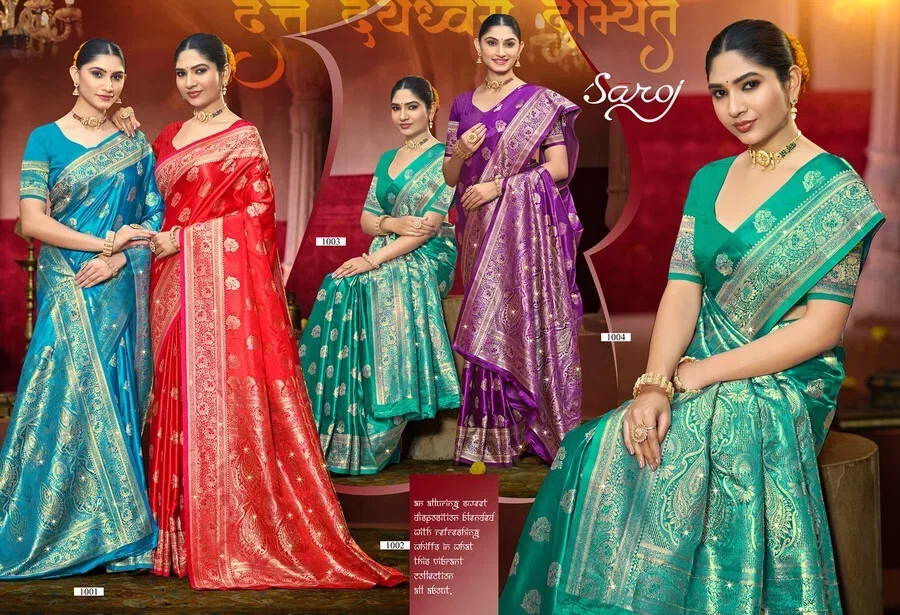 Saroj Malini Satin Saroski Vol 1 Satin Silk Saree Collection