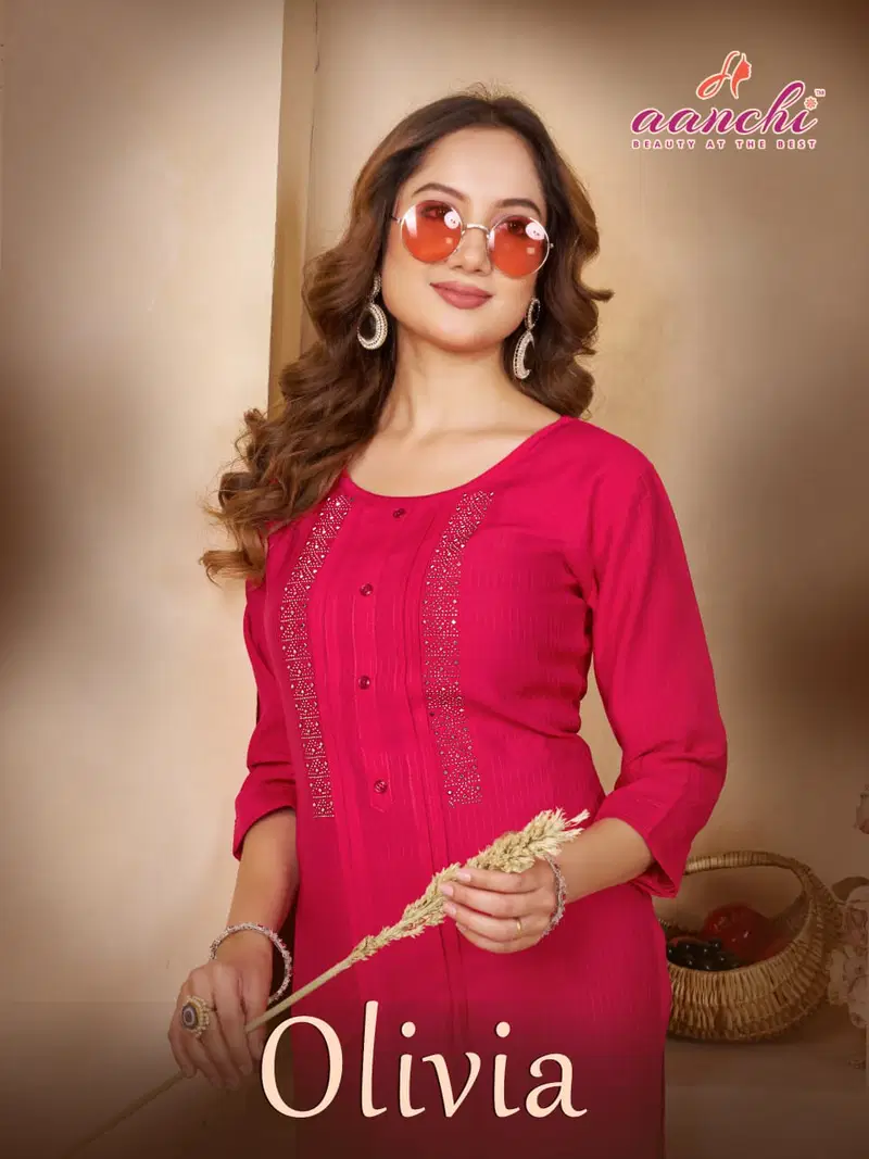 Aanchi Olivia Fancy Diamond Work Kurti Collection