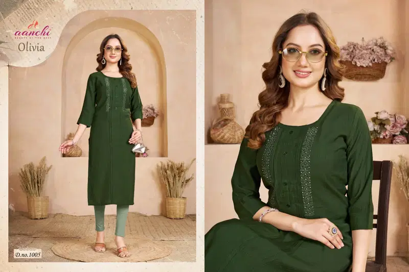 Aanchi Olivia Fancy Diamond Work Kurti Collection