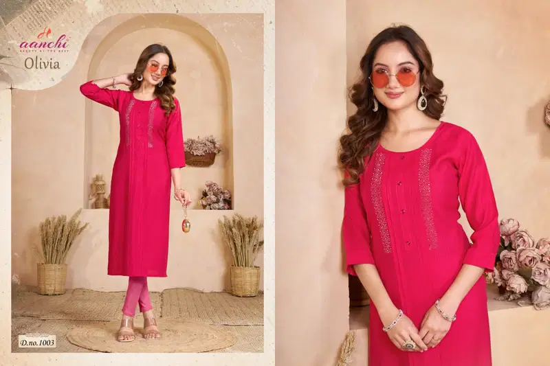 Aanchi Olivia Fancy Diamond Work Kurti Collection