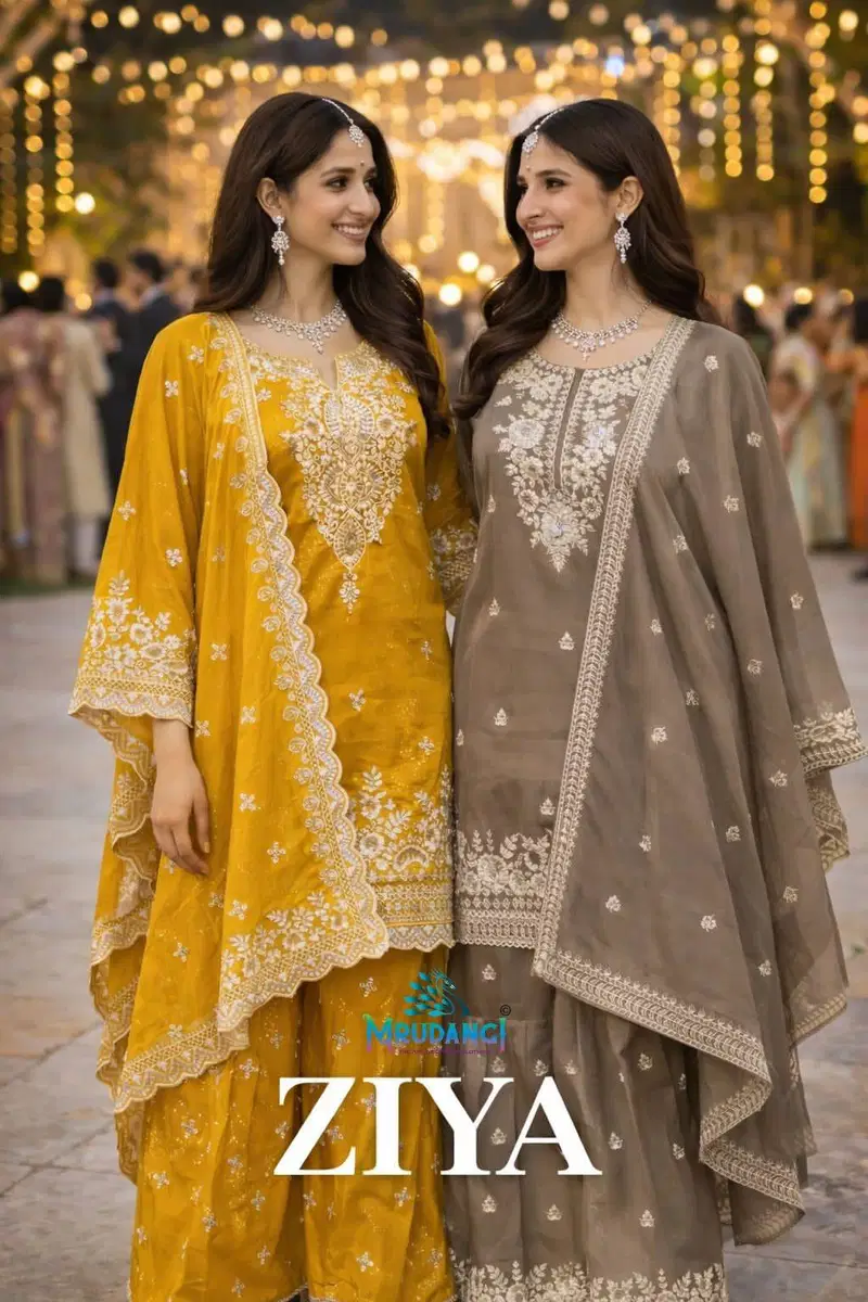 Mrudangi Ziya Simar Silk Embroidered Design Salwar Kameez Collection