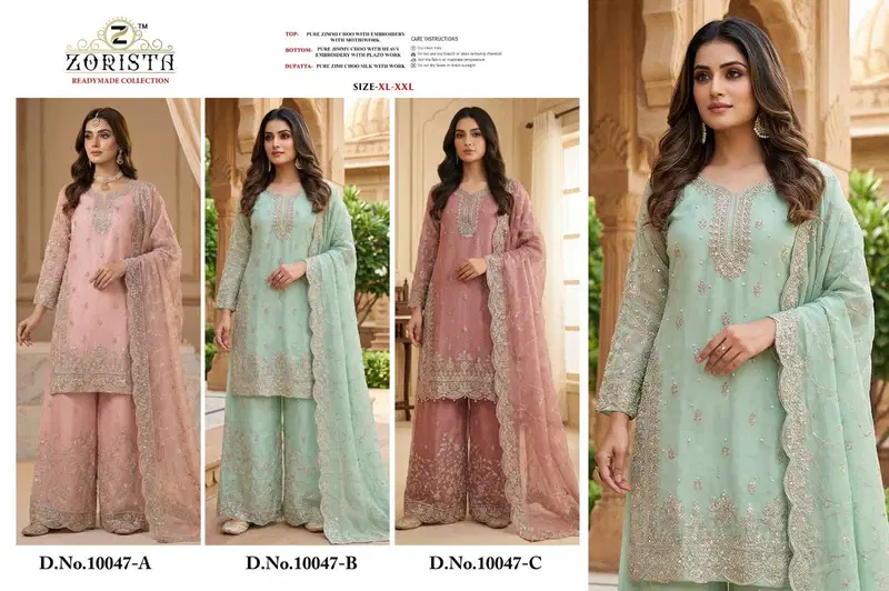 Zorista 10047 A To C Jimmy Choo Embroidered Salwar Kameez