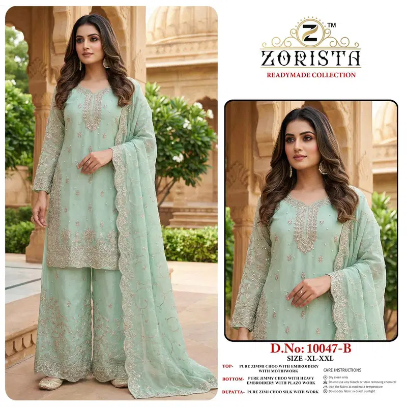 Zorista 10047 A To C Jimmy Choo Embroidered Salwar Kameez