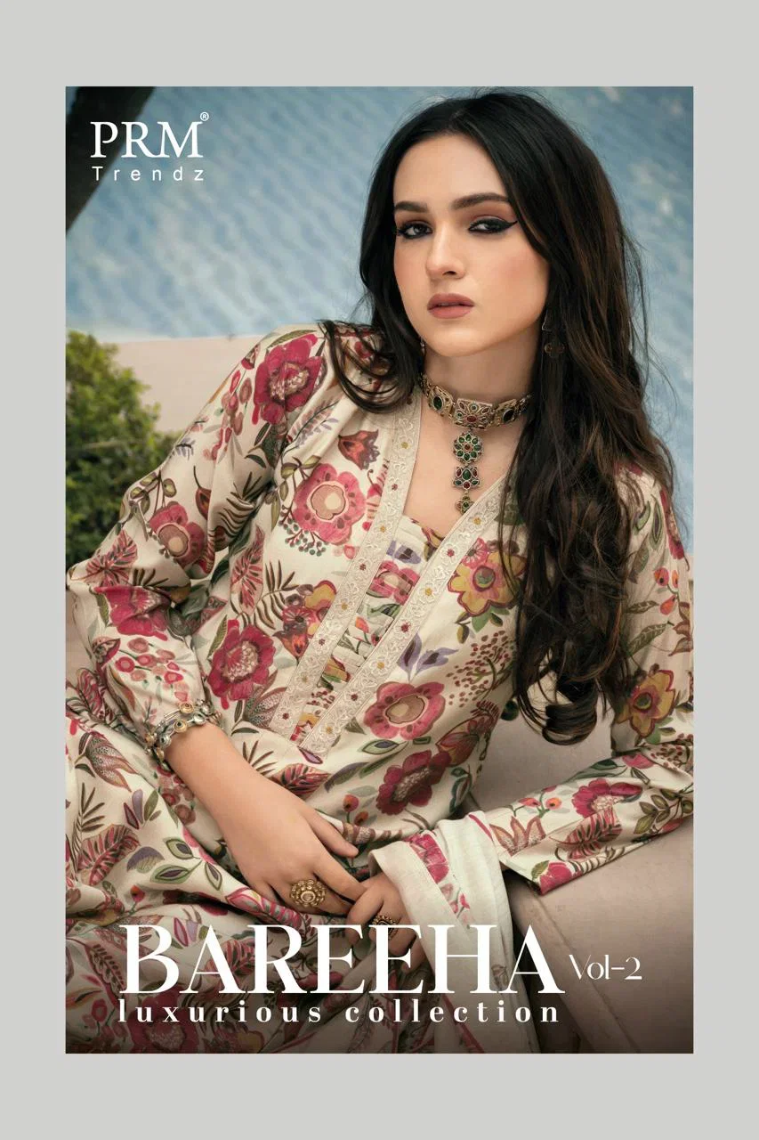 Prm Bareeha Vol 2 Lawn Cotton Digital Printed Salwar Kameez