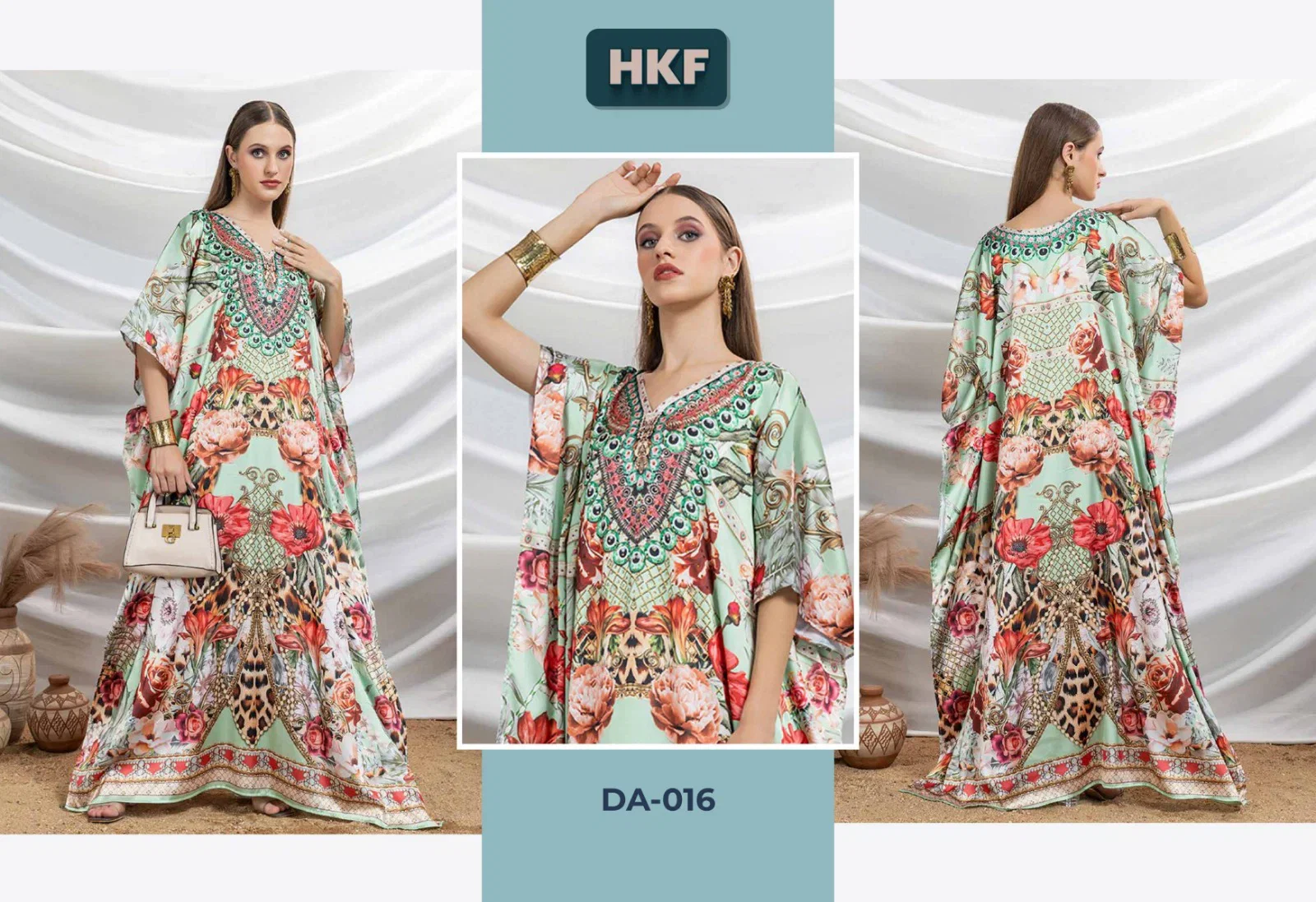 Hkf Dua Kaftan Vol 3 Soft Satin Printed Fancy Kaftan Collection