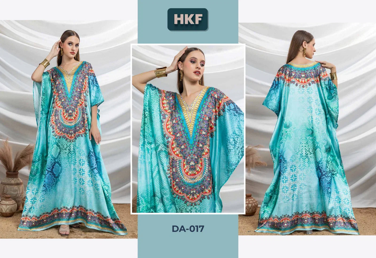 Hkf Dua Kaftan Vol 3 Soft Satin Printed Fancy Kaftan Collection