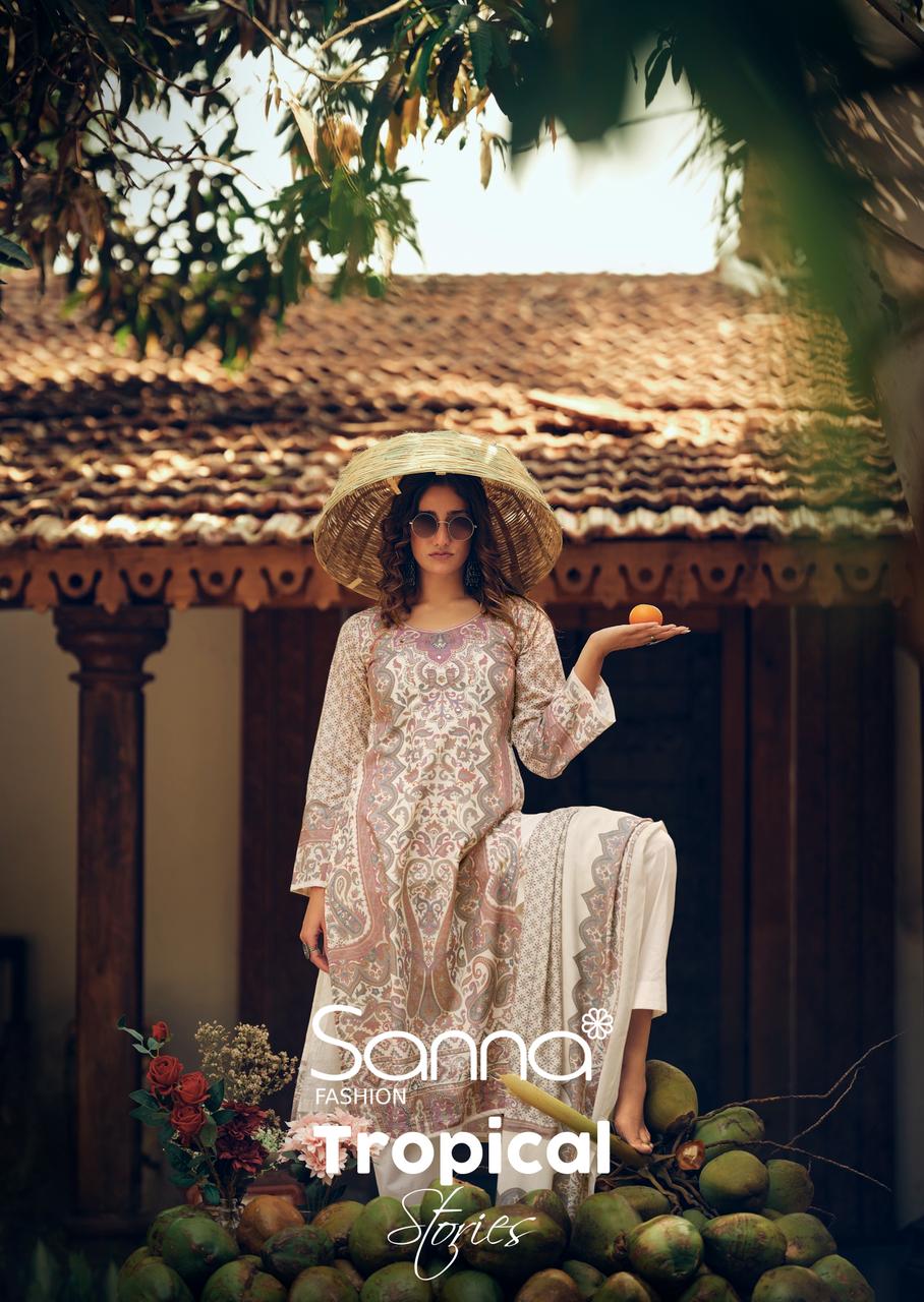 Sanna Tropical Stories Milnaz Cotton Digital Printed Salwar Kameez