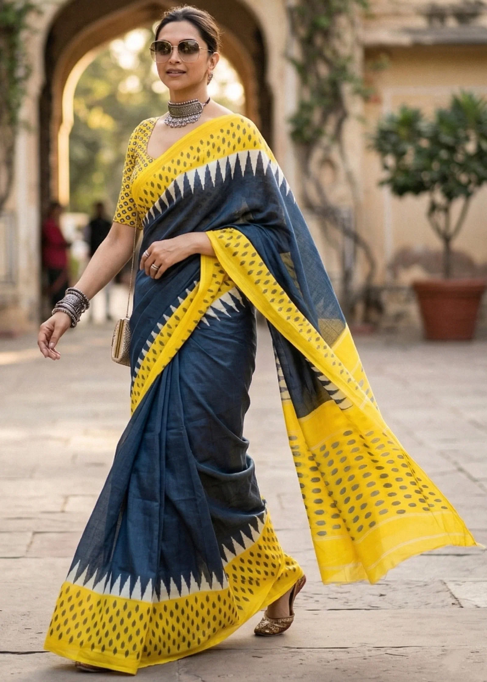 Sm Yami 49 mulmul Cotton New Demanding Hand Printed Cotton Sarees Lunching