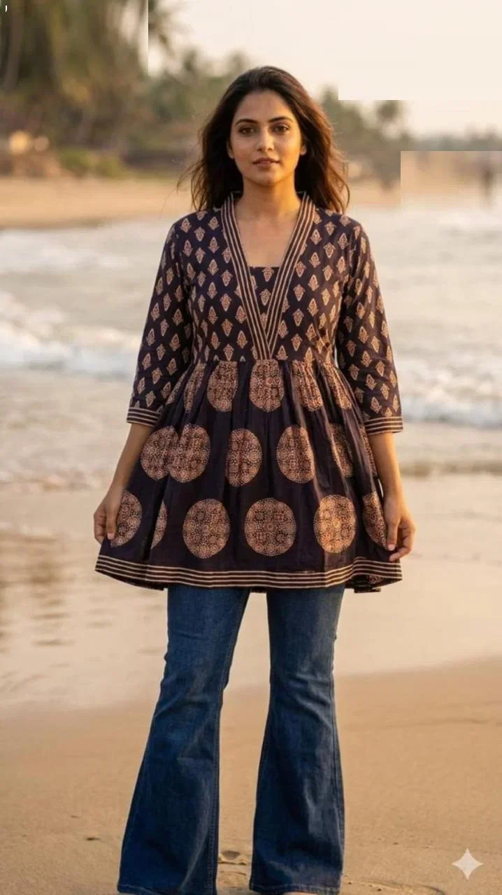 Naisha K 825 Cotton Printed Fancy Short Top Collection