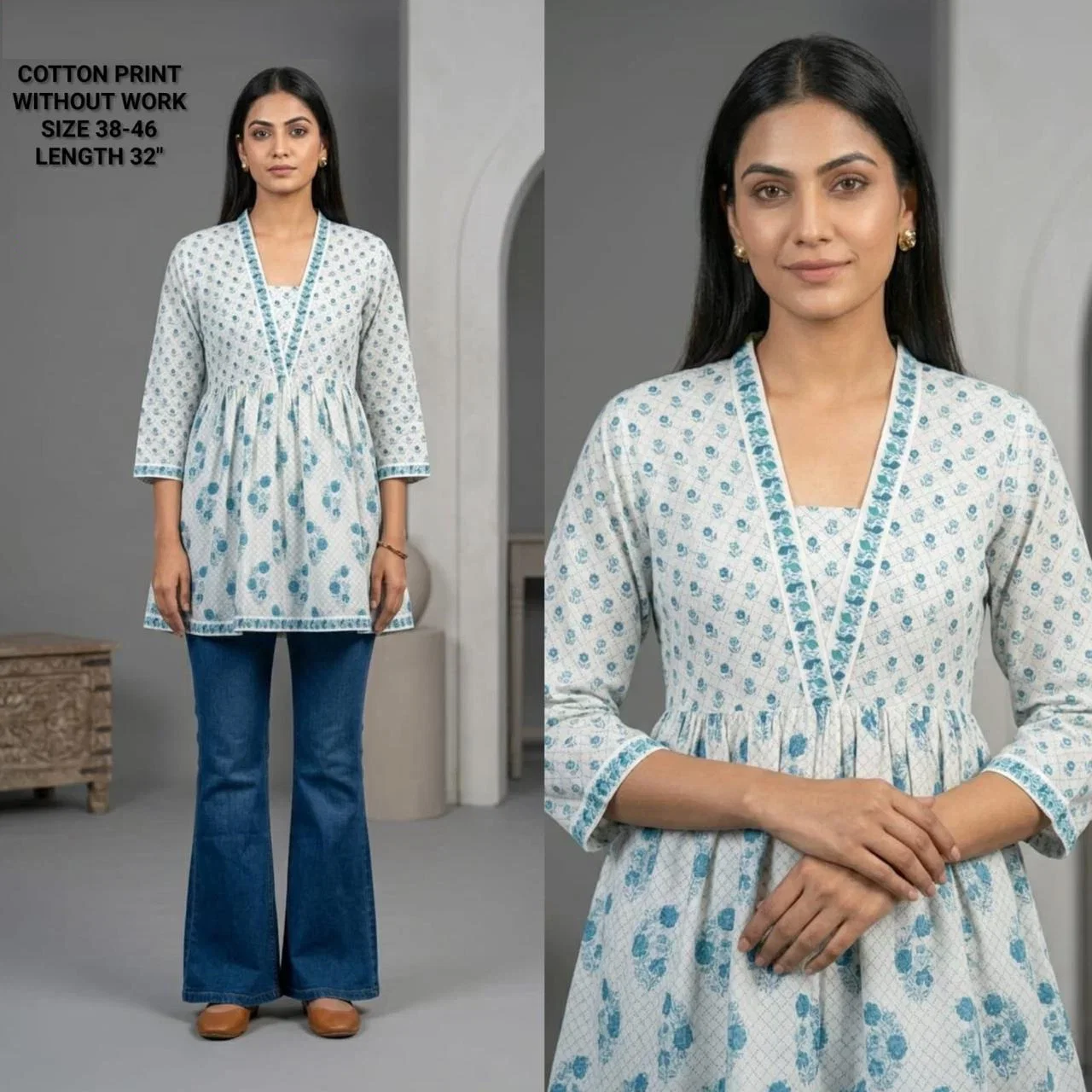 Naisha K 825 Cotton Printed Fancy Short Top Collection