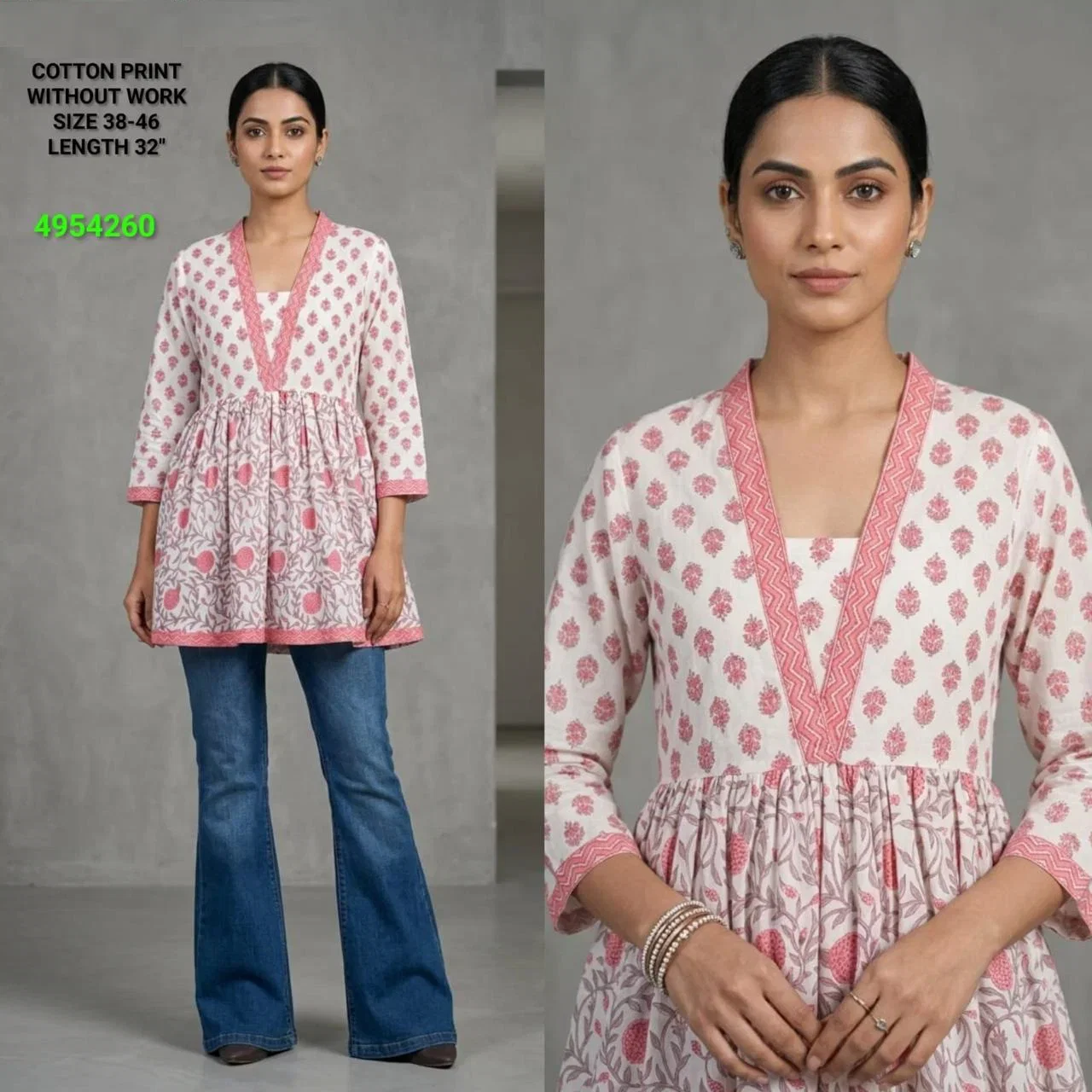 Naisha K 825 Cotton Printed Fancy Short Top Collection